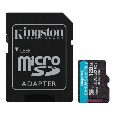  Kingston | Canvas Go! Plus | 128 GB | microSD | Flash memory class Class 10