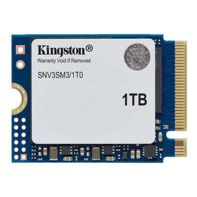  Kingston SSD | NV3 | 1000 GB | SSD form factor M.2 2230 | Solid-state drive interface PCIe 4.0 x4 NVMe | Read speed 6000 MB/s | Write speed 4000 MB/s
