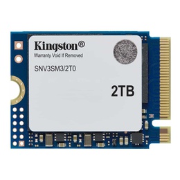  Kingston SSD | NV3 | 2000 GB | SSD form factor M.2 2230 | Solid-state drive interface PCIe 4.0 x4 NVMe | Read speed 6000 MB/s | Write speed 5000 MB/s
