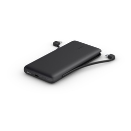  Belkin | BOOST CHARGE Plus Power Bank | 10000 mAh | Integrated LTG and USB-C cables | Black