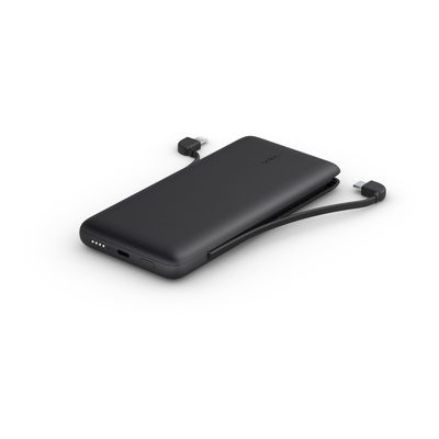  Belkin | BOOST CHARGE Plus Power Bank | 10000 mAh | Integrated LTG and USB-C cables | Black