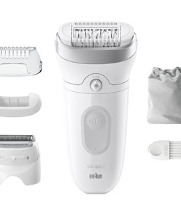 Epilātors Braun Epilator | SE7-041 Silk épil 7 | Number of power levels 2 | Wet & Dry | White/Silver  Hover