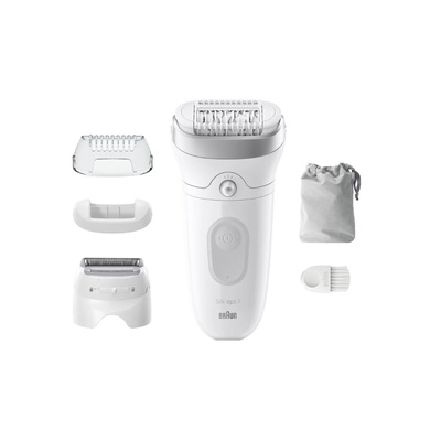 Epilātors Braun Epilator | SE7-041 Silk épil 7 | Number of power levels 2 | Wet & Dry | White/Silver