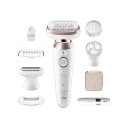 Epilātors Braun Epilator | SES9-360 Silk épil 9 Flex 3D | Operating time (max) 50 min | Number of power levels 1 | Wet & Dry | White/Rose