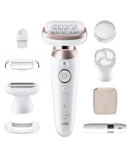 Epilātors Braun Epilator | SES9-360 Silk épil 9 Flex 3D | Operating time (max) 50 min | Number of power levels 1 | Wet & Dry | White/Rose  Hover