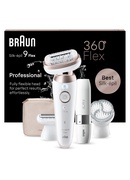 Epilātors Braun Epilator | SES9-360 Silk épil 9 Flex 3D | Operating time (max) 50 min | Number of power levels 1 | Wet & Dry | White/Rose Hover