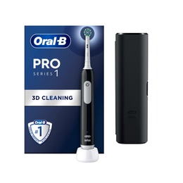 Birste Oral-B Electric Toothbrush with Travel Case | Pro Series 1 | Rechargeable | For adults | Number of brush heads included 1 | Number of teeth brushing modes 3 | Black