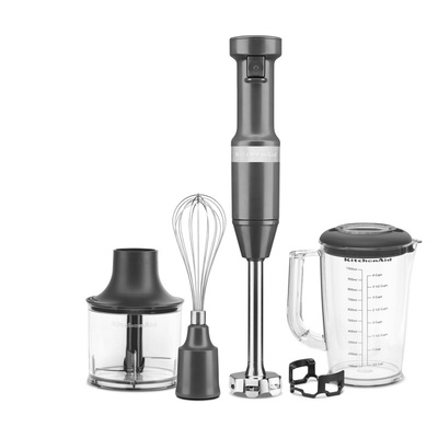 Mikseris KitchenAid Hand blender with accessories | 5KHBV83EDG | Hand Blender | 180 W | Number of speeds Variable | Charcoal Grey