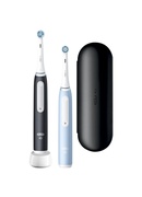 Birste Oral-B | Electric Toothbrush Duo Pack | iO3 Series | Rechargeable | For adults | Number of brush heads included 2 | Number of teeth brushing modes 3 | Matt Black/Ice Blue