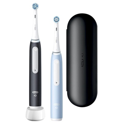 Birste Oral-B | Electric Toothbrush Duo Pack | iO3 Series | Rechargeable | For adults | Number of brush heads included 2 | Number of teeth brushing modes 3 | Matt Black/Ice Blue