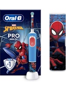 Birste Oral-B | Electric Toothbrush with Travel Case | Vitality PRO Kids Spiderman | Rechargeable | For children | Number of brush heads included 1 | Number of teeth brushing modes 2 | Blue