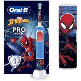 Birste Oral-B | Electric Toothbrush with Travel Case | Vitality PRO Kids Spiderman | Rechargeable | For children | Number of brush heads included 1 | Number of teeth brushing modes 2 | Blue
