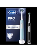 Birste Oral-B | Electric Toothbrush | Pro Series 1 Duo | Rechargeable | For adults | Number of brush heads included 2 | Number of teeth brushing modes 3 | Blue/Black Hover