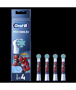 Birste Oral-B Replacement Toothbrush Heads | EB10 4 refill Spiderman | Heads | For kids | Number of brush heads included 4  Hover