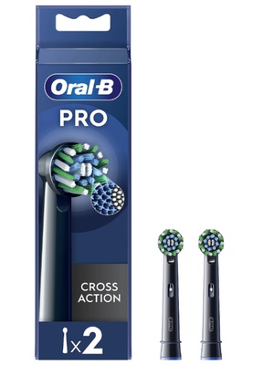 Birste Oral-B | Replaceable toothbrush heads | EB50BRX-4 Cross Action | Heads | For adults | Number of brush heads included 4 | Black  Hover