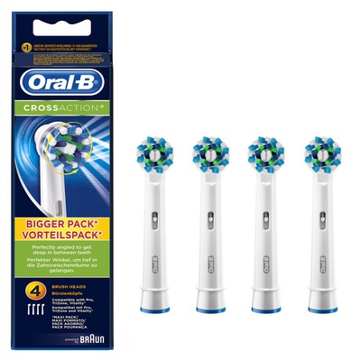 Birste Oral-B | Toothbrush Heads | Cross Action Pro | Heads | For adults | Number of brush heads included 4 | Number of teeth brushing modes Does not apply