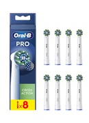 Birste Oral-B | Replaceable toothbrush heads | EB50RX-8 Cross Action Pro | Heads | For adults | Number of brush heads included 8 | White