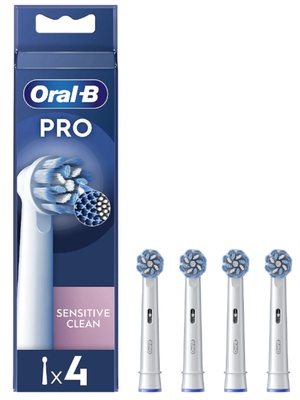 Birste Oral-B | Replaceable toothbrush heads | EB60X-4 Sensitive Clean Pro | Heads | For adults | Number of brush heads included 4 | White  Hover
