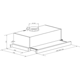 Candy | Hood | CBT625/2X | Telescopic | Energy efficiency class B | Width 60 cm | 332 m³/h | Mechanical control | LED | Stainless steel