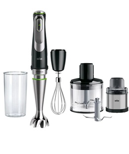 Mikseris Braun | Hand Blender | MQ9138XI MultiQuick 9 | Hand Blender | 1200 W | Number of speeds 3 | Chopper | Ice crushing | Black/Stainless Steel  Hover
