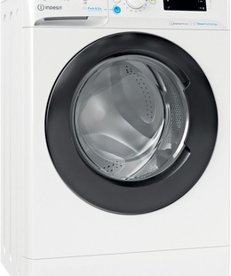 Veļas mazgājamā  mašīna INDESIT | Washing machine | BWSE 71295X WBV EU | Energy efficiency class B | Front loading | Washing capacity 7 kg | 1200 RPM | Depth 43.5 cm | Width 59.5 cm | Display | Big Digit | White  Hover