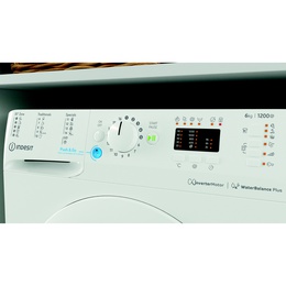 Veļas mazgājamā  mašīna INDESIT | Washing machine | BWSA 61294 W EU N | Energy efficiency class C | Front loading | Washing capacity 6 kg | 1151 RPM | Depth 42.5 cm | Width 59.5 cm | Display | Big Digit | White