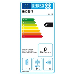  INDESIT | Freezer | UI6 2 S | Energy efficiency class E | Upright | Free standing | Height 167 cm | Total net capacity 245 L | Silver
