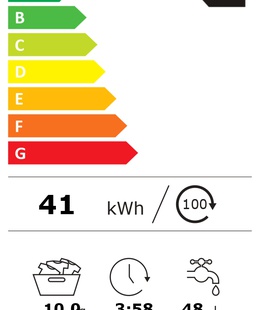 Veļas mazgājamā  mašīna Candy Washing Machine | BR 410B8-S | Energy efficiency class A | Front loading | Washing capacity 10 kg | 1400 RPM | Depth 60 cm | Width 60 cm | Display | LED | Steam function | Wi-Fi | White  Hover