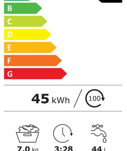 Veļas mazgājamā  mašīna Candy Washing Machine | CSS 127TWB5/1-S | Energy efficiency class A | Front loading | Washing capacity 7 kg | 1200 RPM | Depth 54 cm | Width 60 cm | Display | 2-digit | Steam function | White  Hover