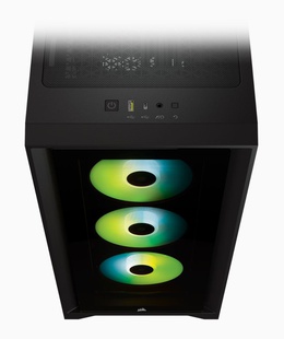  Corsair | Tempered Glass Mid-Tower ATX Case | iCUE 4000X RGB | Side window | Black | Mid-Tower | Power supply included No | ATX  Hover