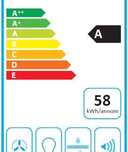  CATA | Hood | GC DUAL A 45 XGWH | Canopy | Energy efficiency class A | Width 45 cm | 820 m³/h | Touch control | LED | White glass  Hover