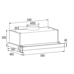  CATA | TFB-5160 BK | Telescopic | Energy efficiency class C | Width 59.5 cm | 300 m³/h | Mechanical control | LED | Black
