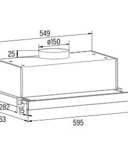  CATA | TFB-5160 BK | Telescopic | Energy efficiency class C | Width 59.5 cm | 300 m³/h | Mechanical control | LED | Black  Hover