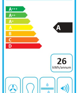  CATA Hood | VK 6000 WH | Wall mounted | Energy efficiency class A | Width 60 cm | 398 m³/h | Push buttons | CSLED | White  Hover