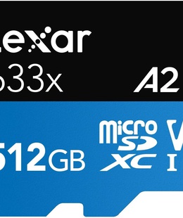  Lexar | High-Performance 633x | UHS-I | 512 GB | MicroSDXC | Flash memory class 10  Hover