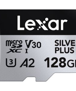  Lexar SILVER PLUS | 128 GB | microSDXC | Flash memory class 10  Hover