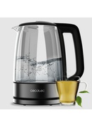 Tējkanna Cecotec Kettle | ThermoSense 340 Clear | Electric | 2200 W | 1.7 L | Glass | 360° rotational base | Clear Hover