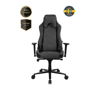  Arozzi Vernazza Vento Gaming Chair Vento Polyurethane; Soft Fabric; Metal; Aluminium | Dark Grey
