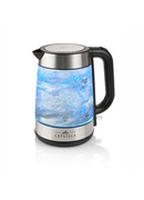 Tējkanna ETA | ETA615390000 | Standard kettle | 2200 W | 1.7 L | Glass | 360° rotational base | Stainless steel/Black