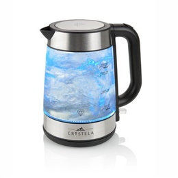 Tējkanna ETA | ETA615390000 | Standard kettle | 2200 W | 1.7 L | Glass | 360° rotational base | Stainless steel/Black