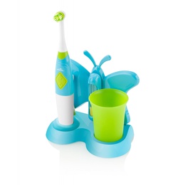 Birste ETA | Toothbrush with water cup and holder | Sonetic  ETA129490080 | Battery operated | For kids | Number of brush heads included 2 | Number of teeth brushing modes 2 | Blue