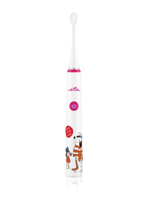 Birste ETA | Sonetic Kids Toothbrush | ETA070690010 | Rechargeable | For kids | Number of brush heads included 2 | Number of teeth brushing modes 4 | Pink/White  Hover