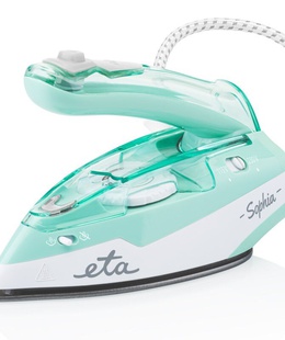  ETA | ETA127190000 Sophia | Steam Travel Iron | 1100 W | Water tank capacity 80 ml | Continuous steam 30 g/min | Steam boost performance 50 g/min | Green/White  Hover