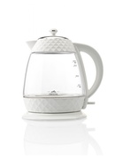 Tējkanna ETA | Crystal Kettle | ETA315490010 | Electric | 2200 W | 1.7 L | Glass | 360° rotational base | Glass/White Hover