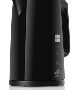 Tējkanna ETA | Kettle | ETA559590000 Emma | Electric | 2200 W | 1.5 L | Stainless steel | 360° rotational base | Black  Hover