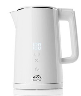 Tējkanna ETA | Kettle | ETA559590010 Emma | Electric | 2200 W | 1.5 L | Stainless steel | 360° rotational base | White  Hover
