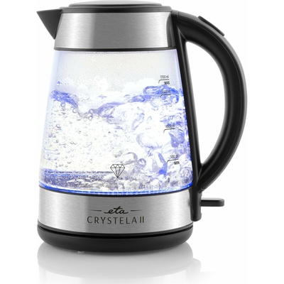 Tējkanna ETA Kettle | Crystela II 1154 90000 | 2200 W | Electric | 1.7 L | Glass | 360° rotational base | Glass