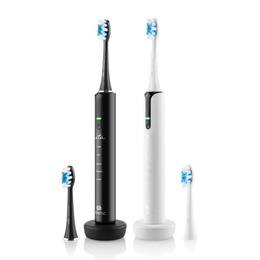 Birste ETA Set of Electric Toothbrushes | ETA270990000 Sonetic | Rechargeable | For adults | Number of brush heads included 4 | Number of teeth brushing modes 5 | Black/White
