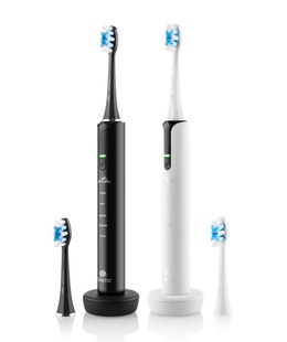 Birste ETA Set of Electric Toothbrushes | ETA270990000 Sonetic | Rechargeable | For adults | Number of brush heads included 4 | Number of teeth brushing modes 5 | Black/White  Hover