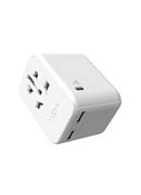  Fixed | Voyager World Adapter | FIXCT30-1C2A-WH | USB-A/USB-C | Travel Adapter